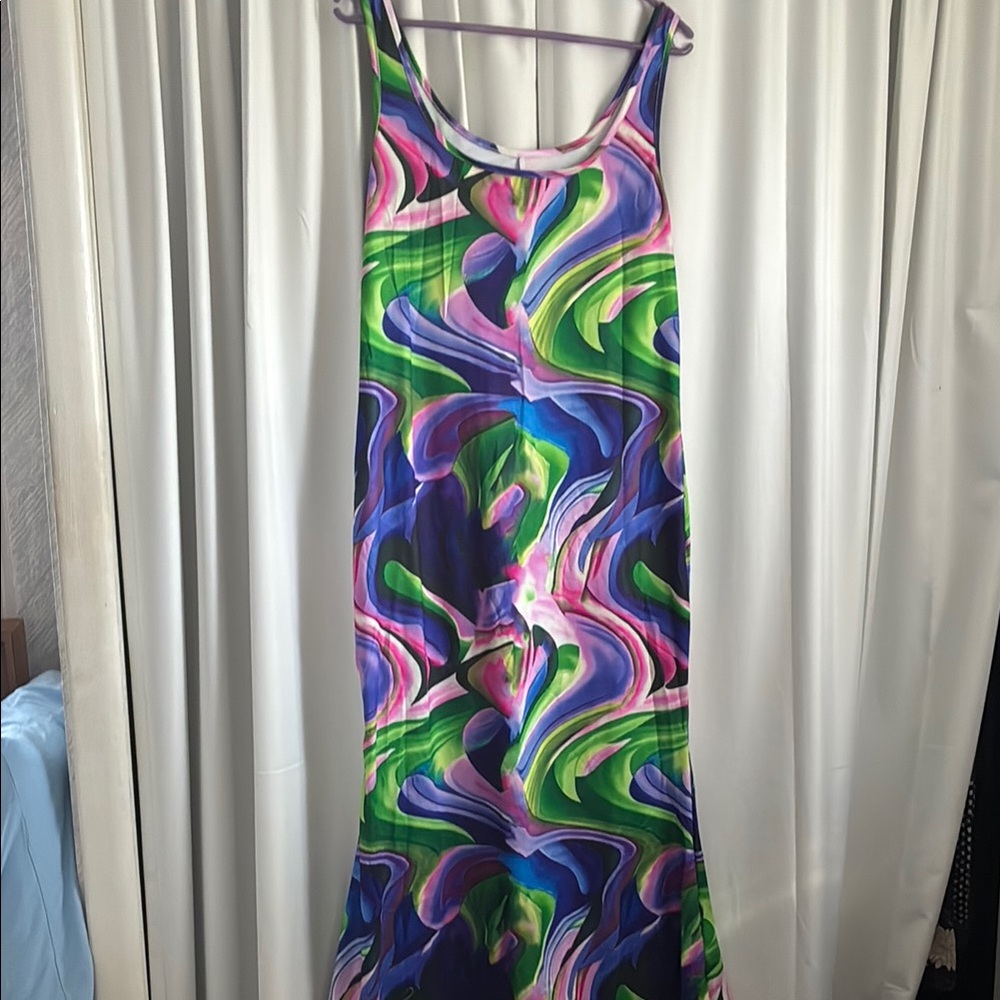 Colorful Swirl Maxi Dress